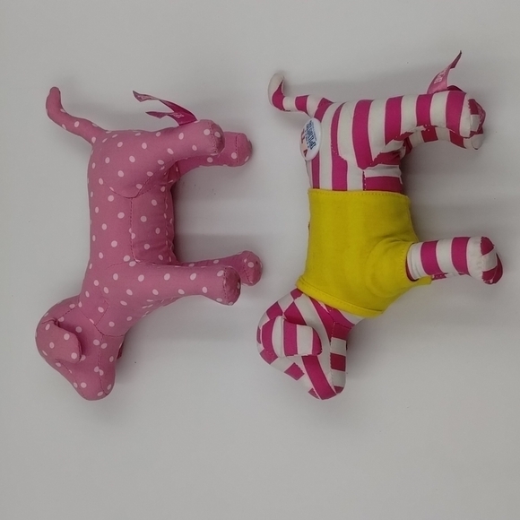 Victoria's Secret PINK Signature Plush Dogs VS stripe collector - Picture 4 of 7
